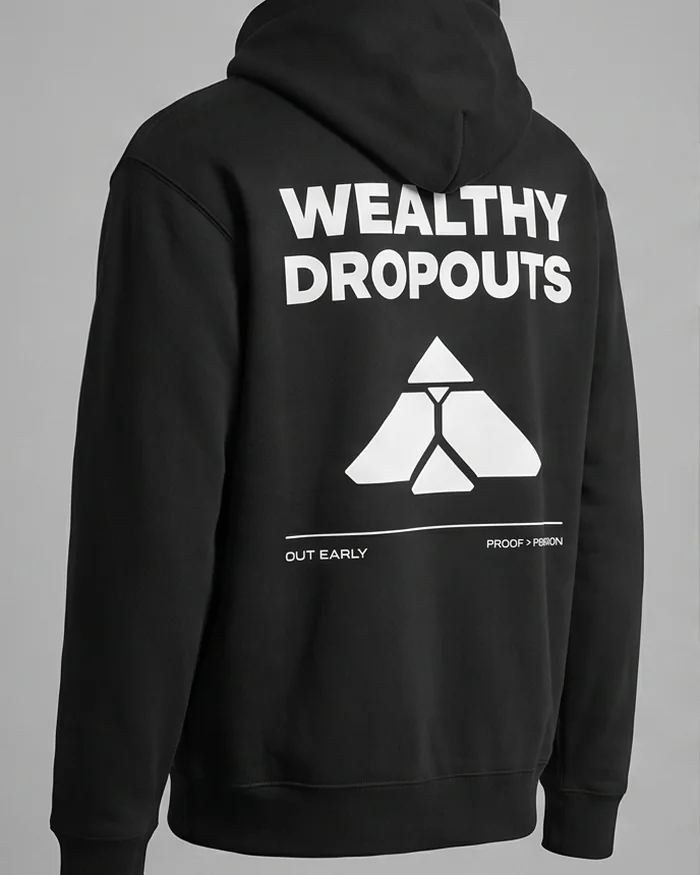 Design study: The Audit from three quarters behind, the print across the shoulders